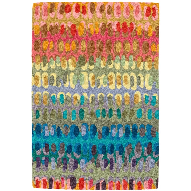 Dash and Albert Rugs Paint Chip Abstract Hand-Hooked Wool Area Rug - Image 0
