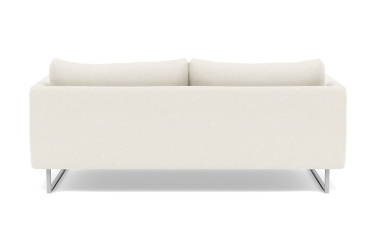 Owens Sofa with White Cirrus Fabric and Chrome Plated legs - Image 3