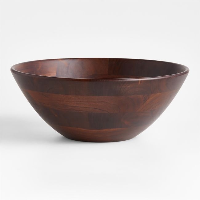 Carson Large Dark Acacia Wood Bowl - Image 0