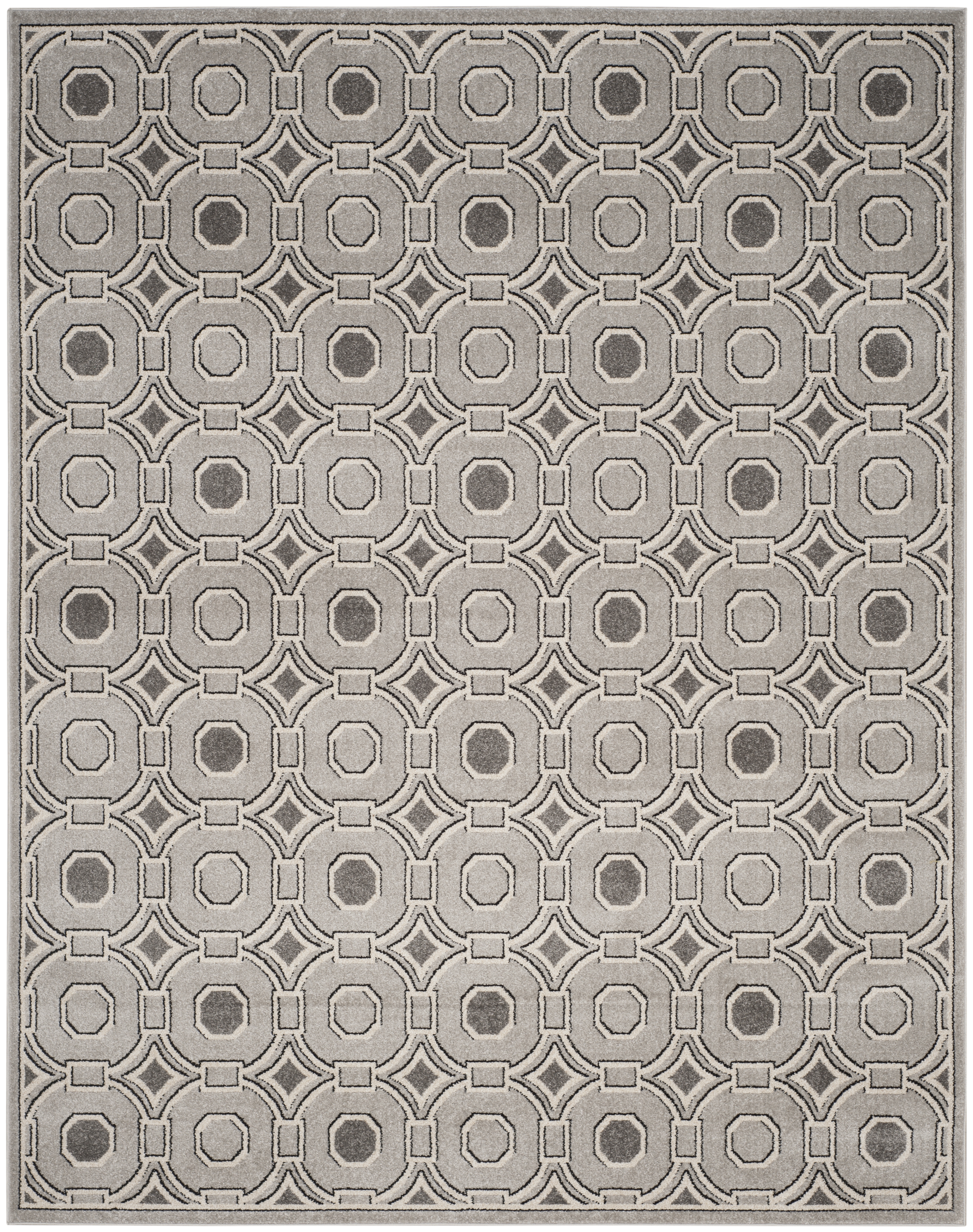 Arlo Home Indoor/Outdoor Woven Area Rug, AMT431B, Light Grey/Ivory,  8' X 10' - Image 0