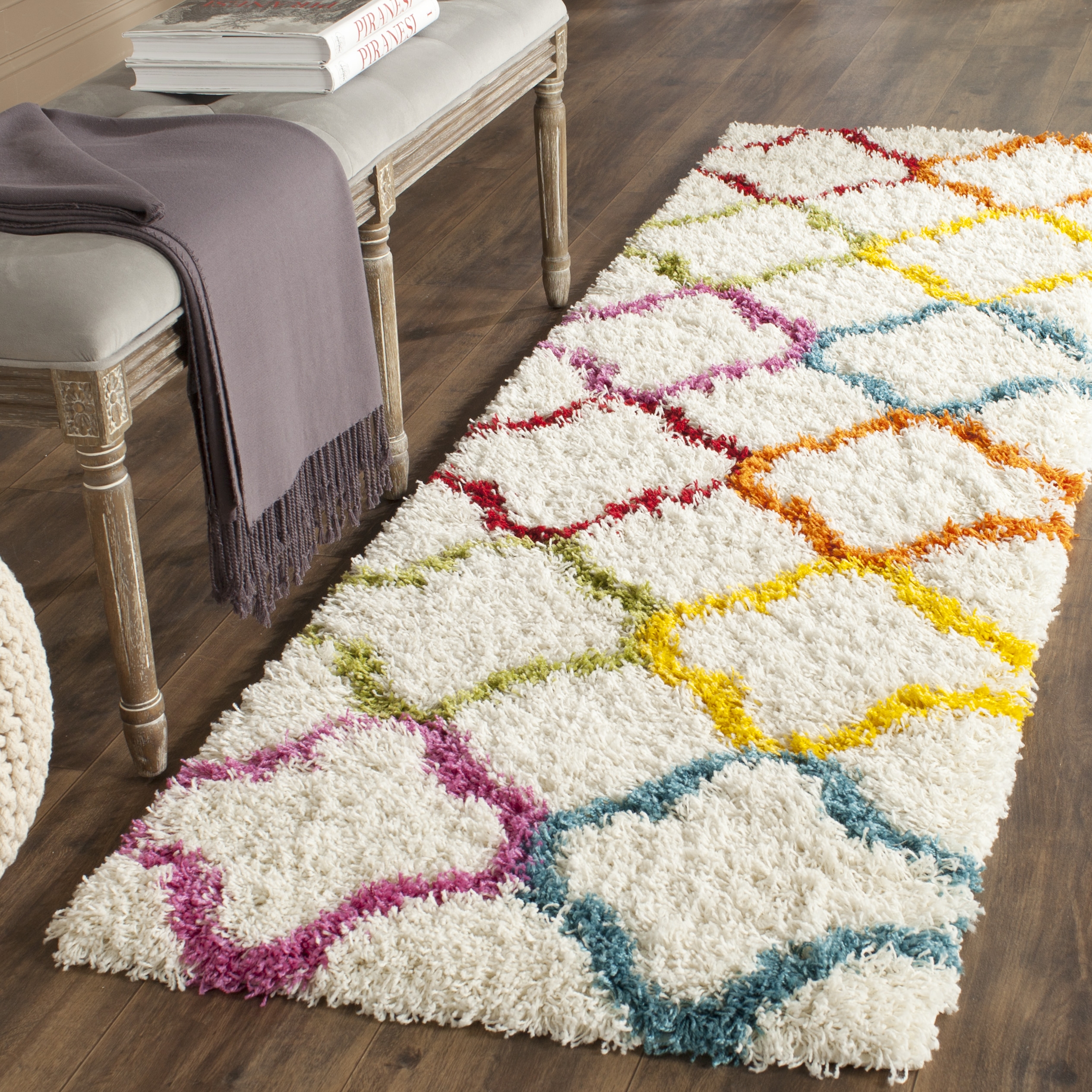 Arlo Home Woven Area Rug, SGK563A, Ivory/Multi,  2' 3" X 5' - Image 1