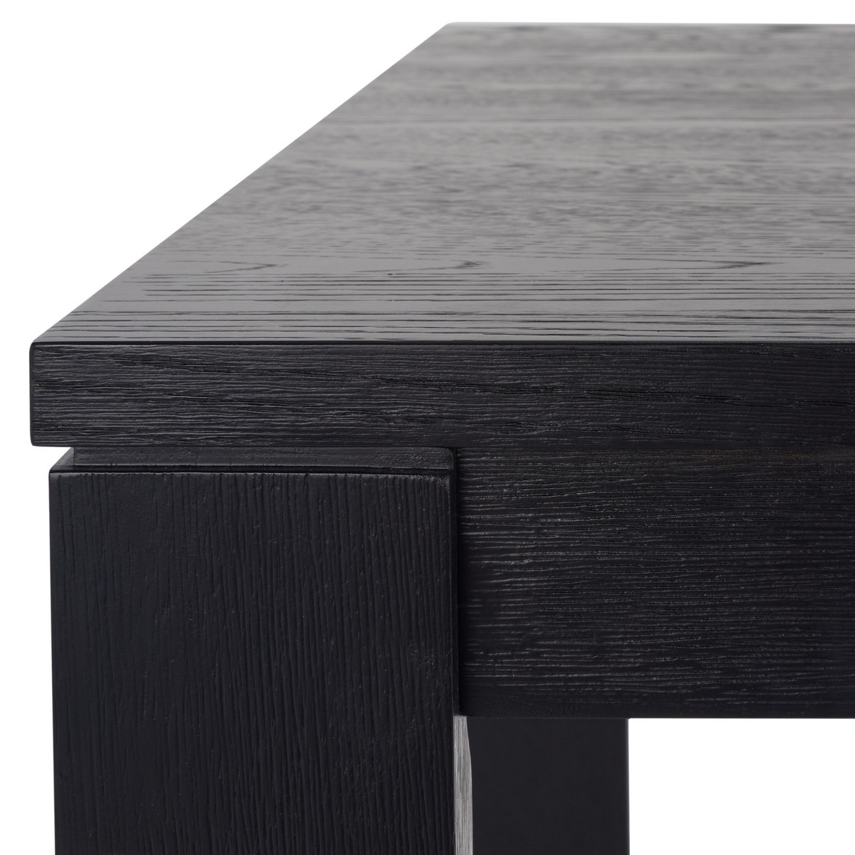 Deirdra Wood Rectangle Dining Table - Black - Image 2