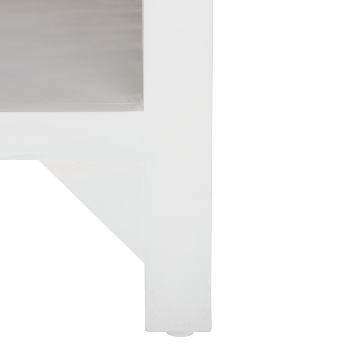 Squall Square 1 Shelf Coffee Table - White Washed - Safavieh - Image 3
