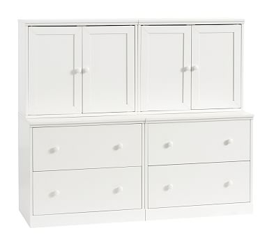 Cameron 2 Cabinets &amp; 2 Double Drawer Base Set, Simply White, Flat Rate - Image 0
