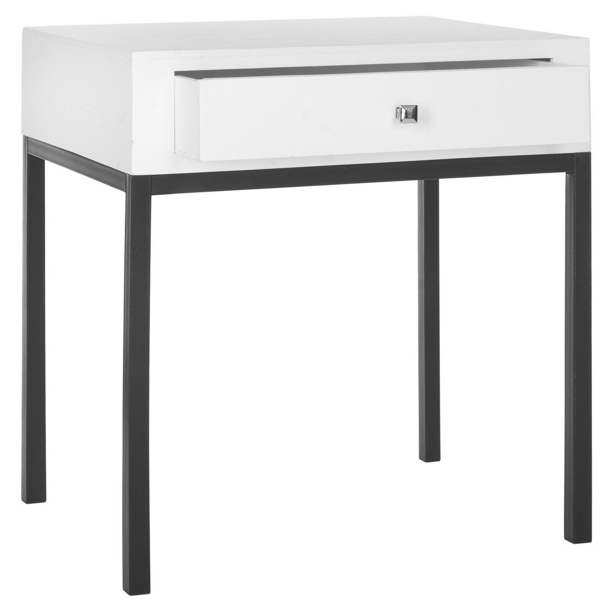 Adena End Table With Storage Drawer - White - Arlo Home - Image 1