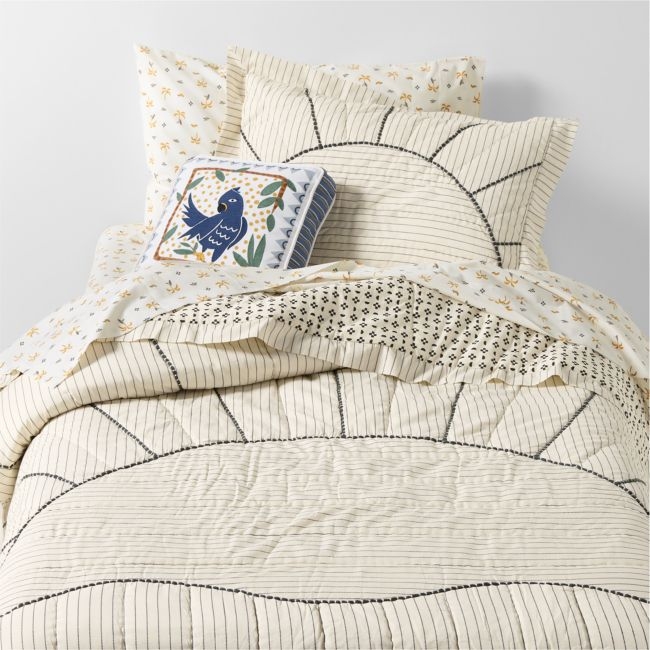 Baja Sunset Yarn Dye Organic Cotton Kids Twin Quilt - Image 0