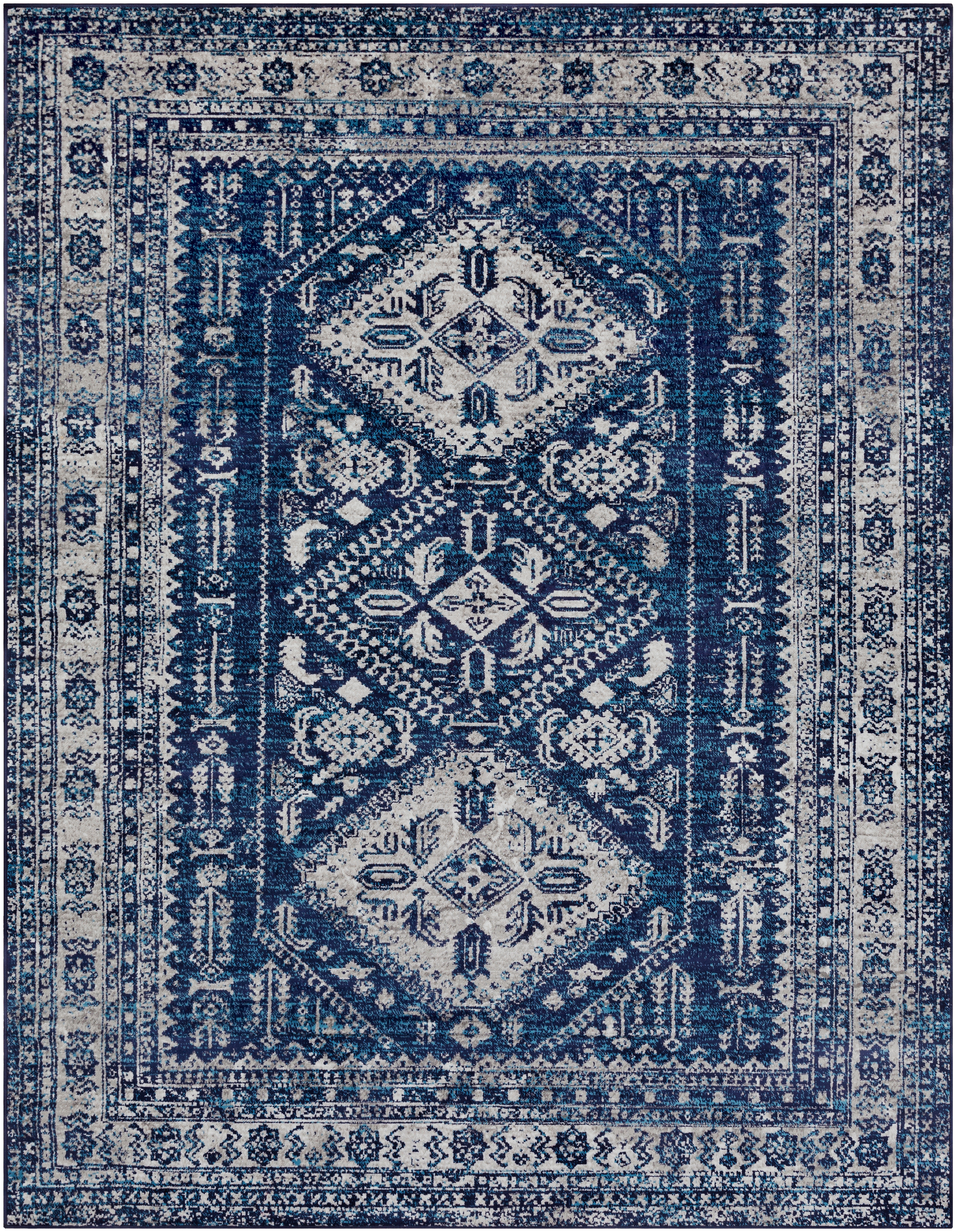 Monte Carlo Blue Indoor 12' x 15' Machine Woven Rug - Image 0
