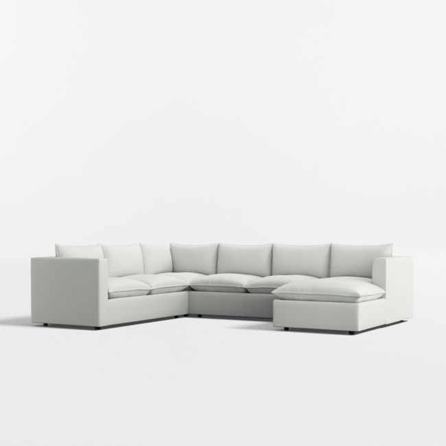 Lotus Modular 4-Piece L-Shaped Sectional Sofa with Chaise Lounge - Image 0