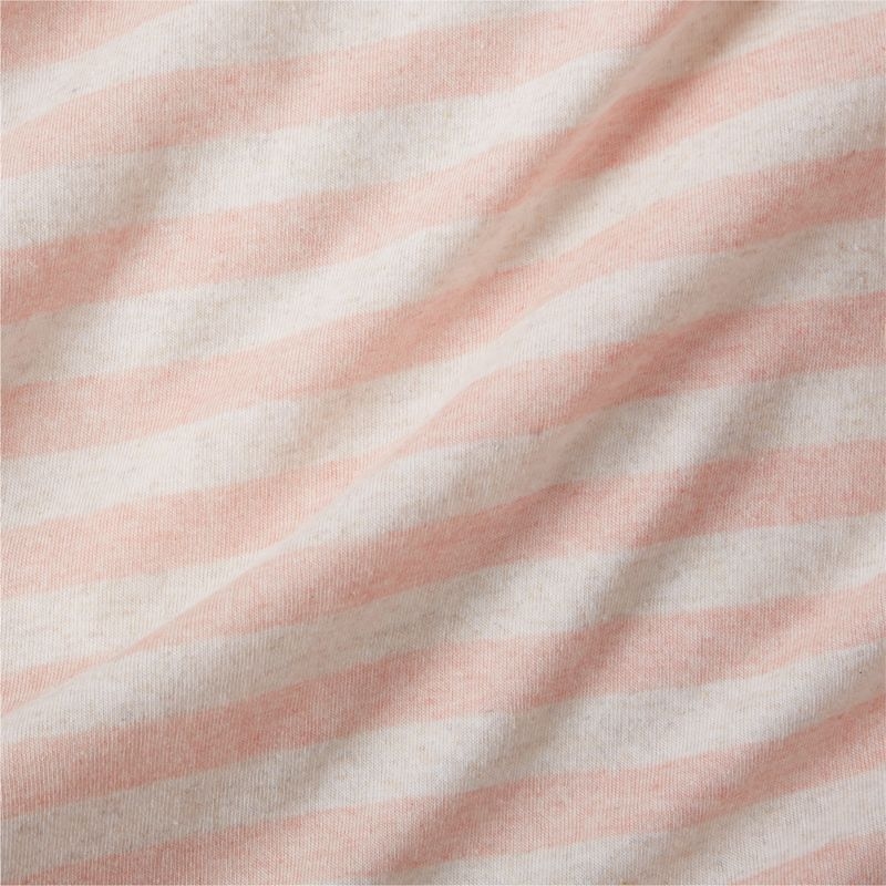 Comfy Tee Pink Stripe Organic Cotton Jersey Kids Twin Duvet Cover - Image 5