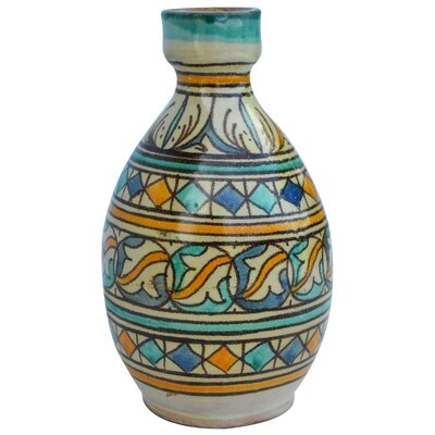 Orange 7.25" Indoor / Outdoor Ceramic Table Vase - Image 0