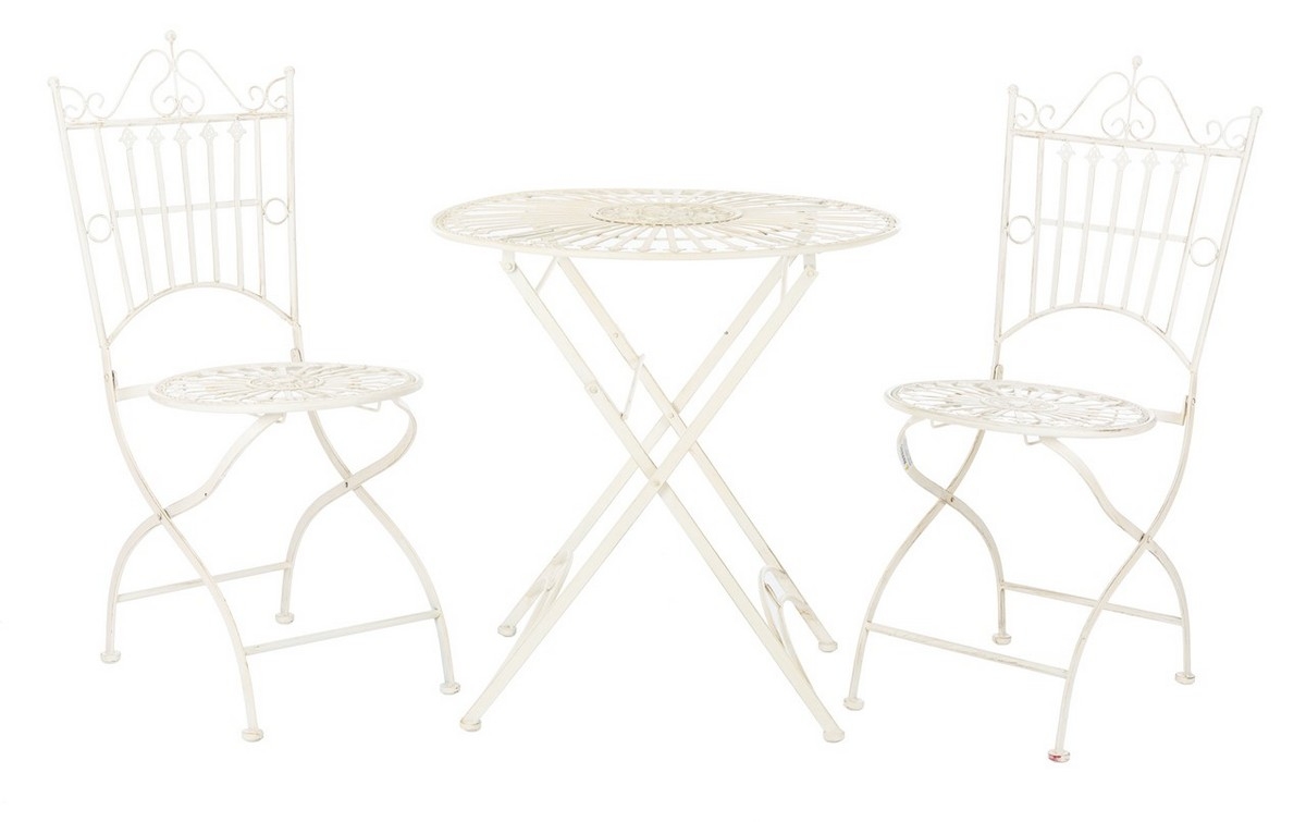 Belen Bistro Set - Pearl White - Safavieh - Image 0