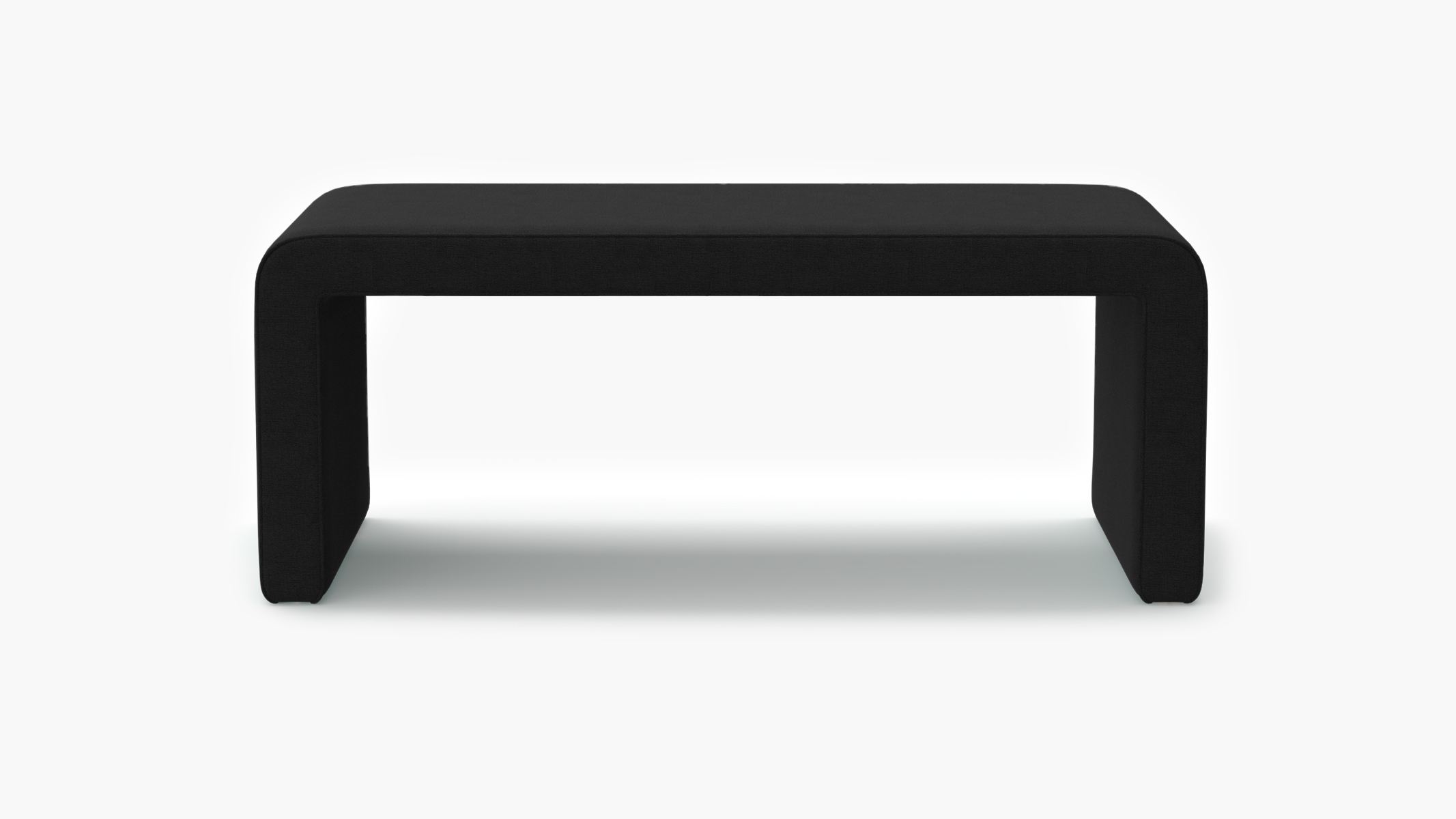 Waterfall Bench, Raven Everyday Linen - Image 0