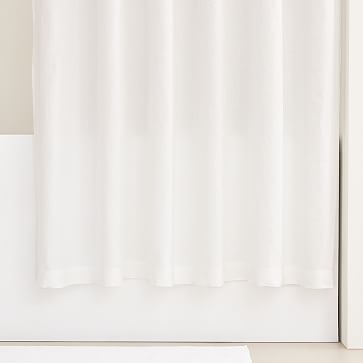 European Linen Shower Curtain, Silver Mist, 72"x74" - Image 3