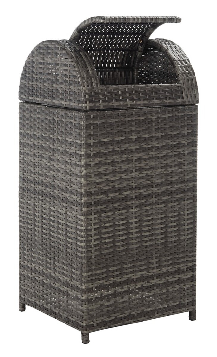 Serapis Trash Bin - Grey Brown - Safavieh - Image 6