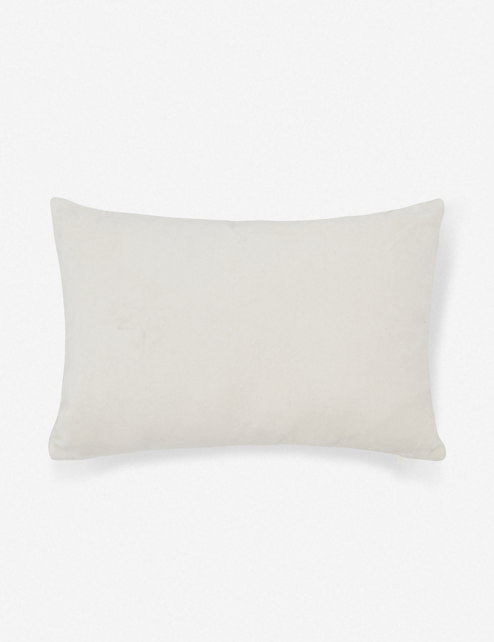 Charlotte Velvet Lumbar Pillow, Oyster, 20" x 13" - Image 0