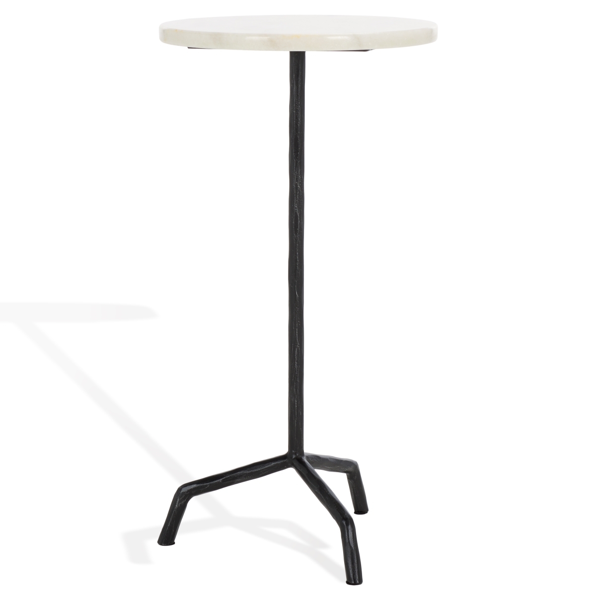 Fabrianna Marble Top Drink Table - Black / White - Safavieh - Image 6