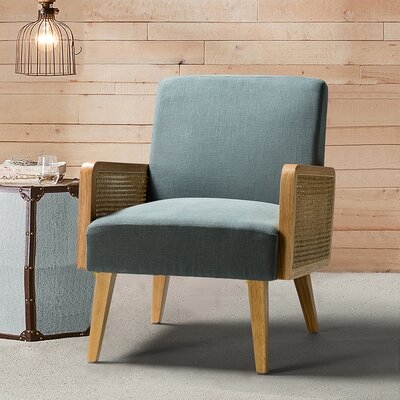 Esme 24.8'' Wide Armchair, Blue Polyester - Image 3