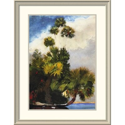 'Palm Trees Florida' by Winslow Homer Framed Painting Print - Image 0