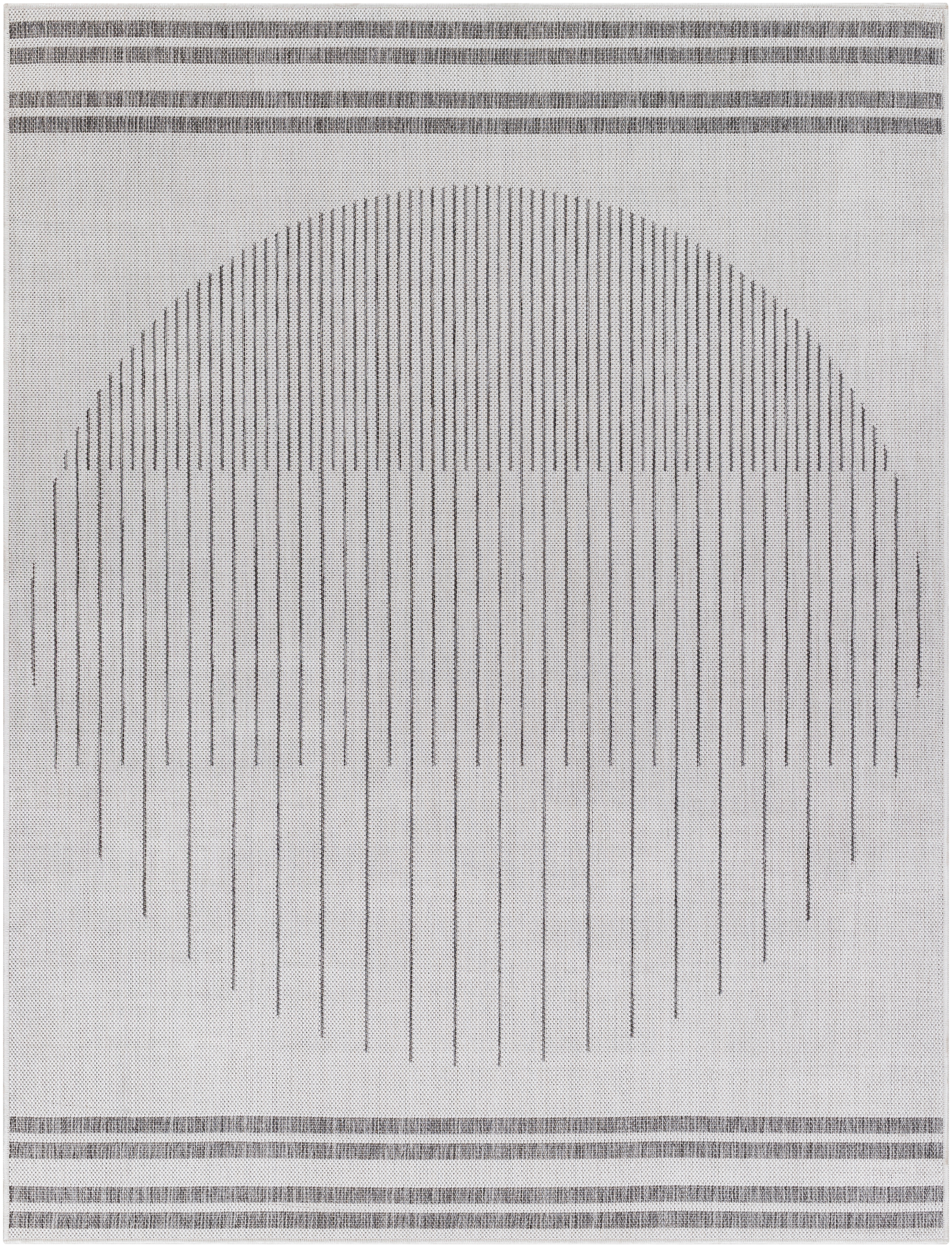 Long Beach Gray Outdoor 2'7" x 7'3" Machine Woven Rug - Image 0