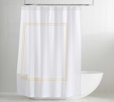Blush Pearl Embroidered Shower Curtain, 72" - Image 2