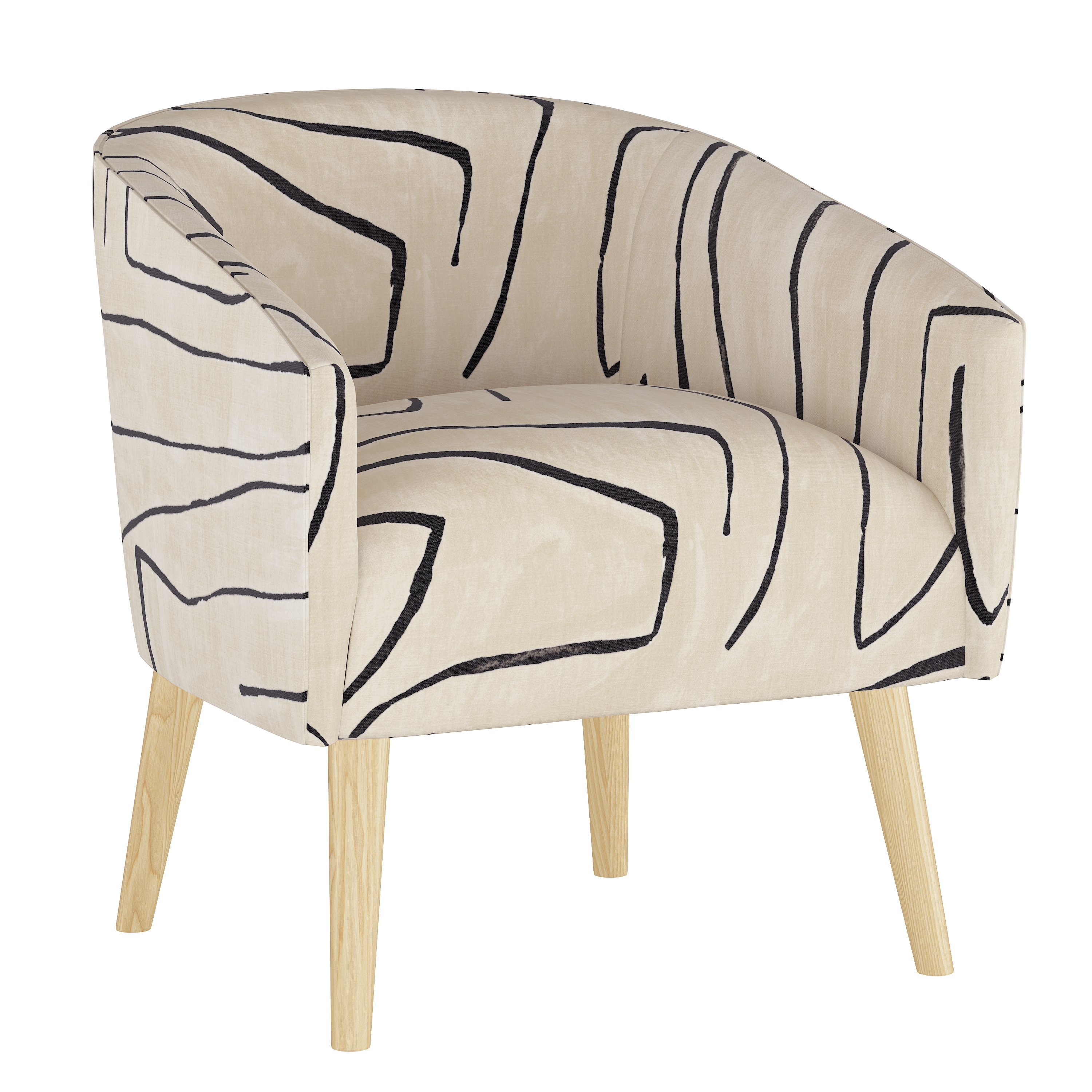 Aila Chair, Linen Grafitto - Image 1
