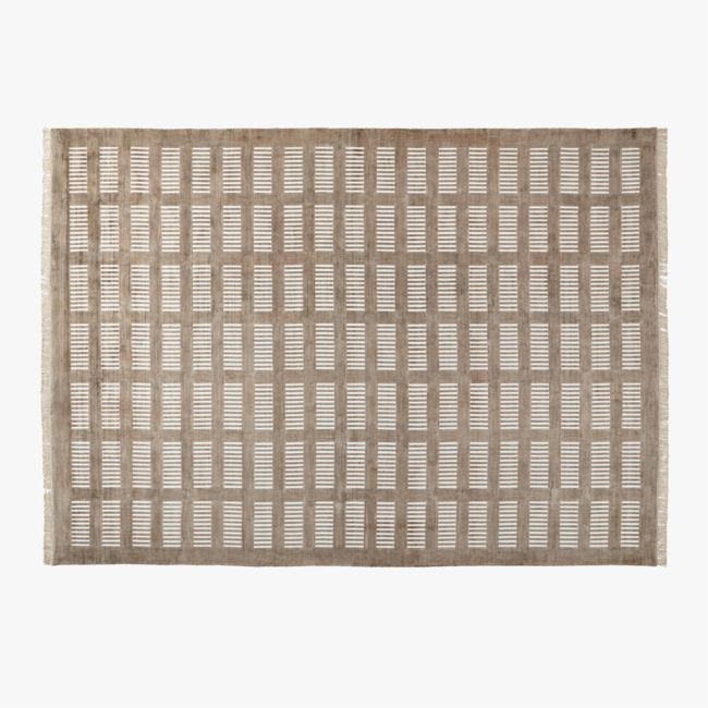 Alize Handloomed Light Brown Viscose Area Rug 10'x14' - Image 0