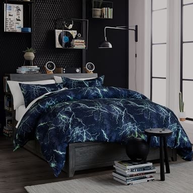 Storm Glow In The Dark Sham, Standard, Navy Multi - Image 3