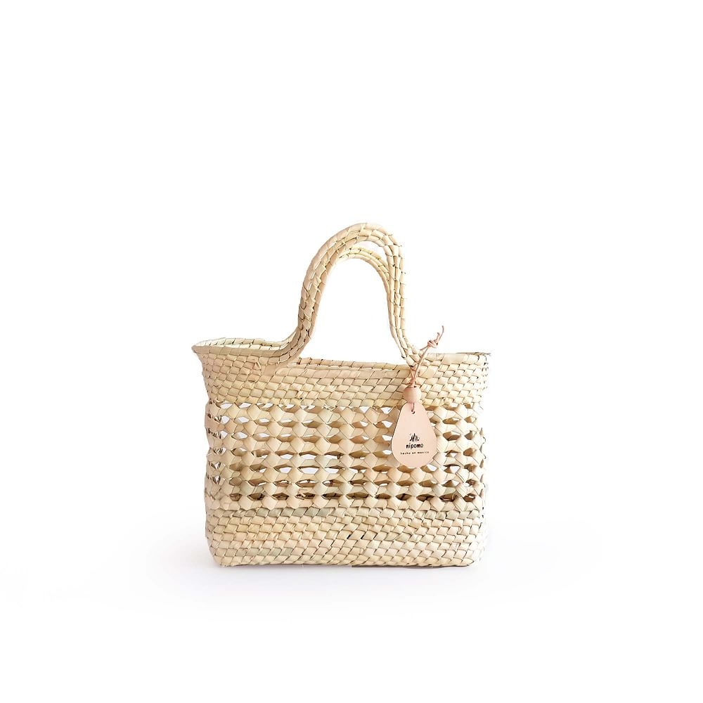 Palma Canasta, Mini, Dried Palm Leaf, Natural - Image 0
