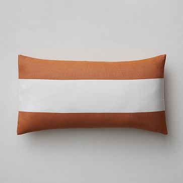 Southwest Creations Pillow, 12x21, Polyester, Orange Stripe - Image 0