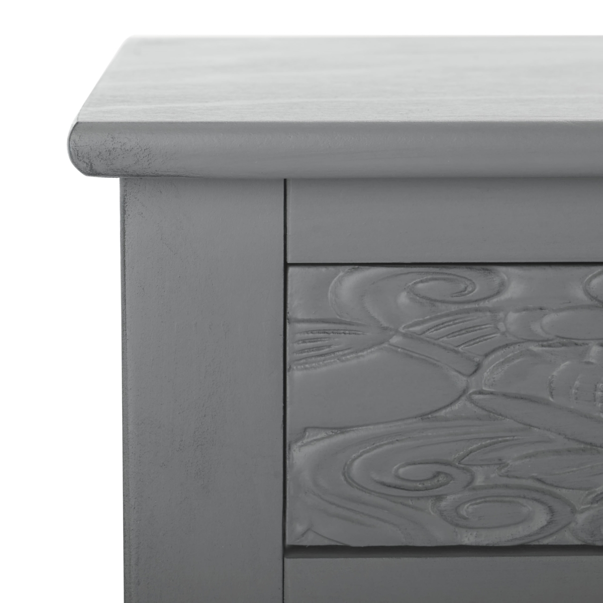 Ryleigh 2 Drawer Desk - Distressed Grey - Safavieh - Image 2