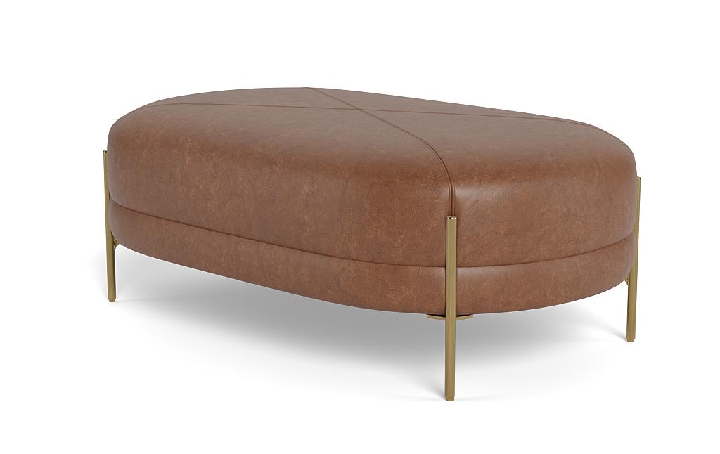 Fiona Leather Ottoman - Image 2
