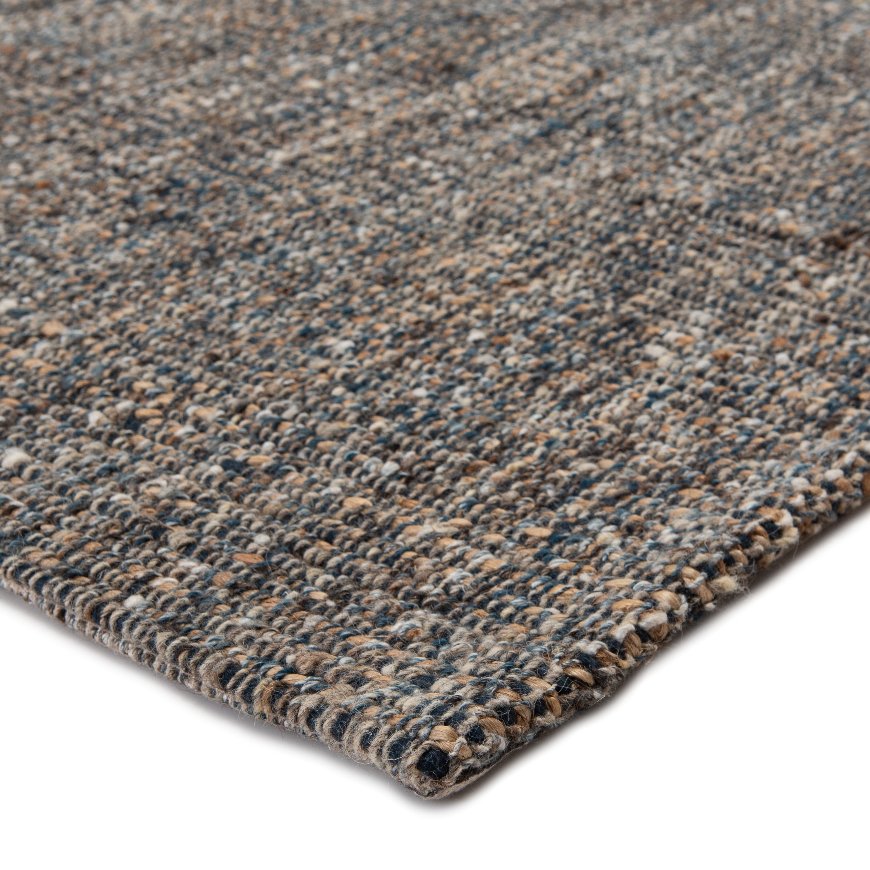 Sutton Natural Solid Gray/ Blue Area Rug (2'X3') - Image 1