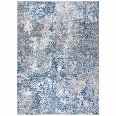 Mauney Abstract Navy/Gray Area Rug - Image 0