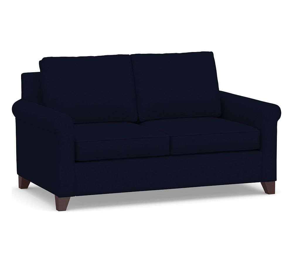 Cameron Roll Arm Upholstered Deep Seat Loveseat 2-Seater 75", Polyester Wrapped Cushions, Performance Everydaylinen(TM) Navy - Image 0