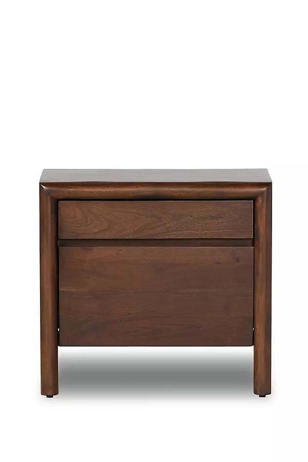 Nigel Rustic Solid Acacia Wood Nightstand - Image 0