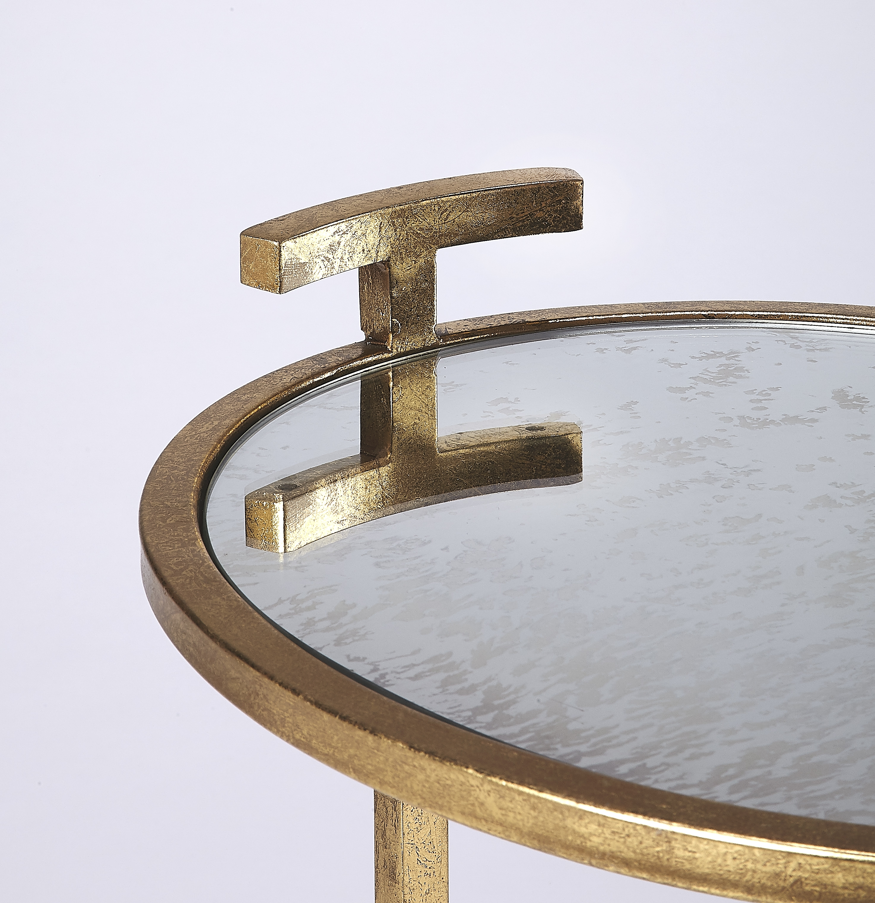 Ciro Antique Gold Leaf Side Table - Image 3