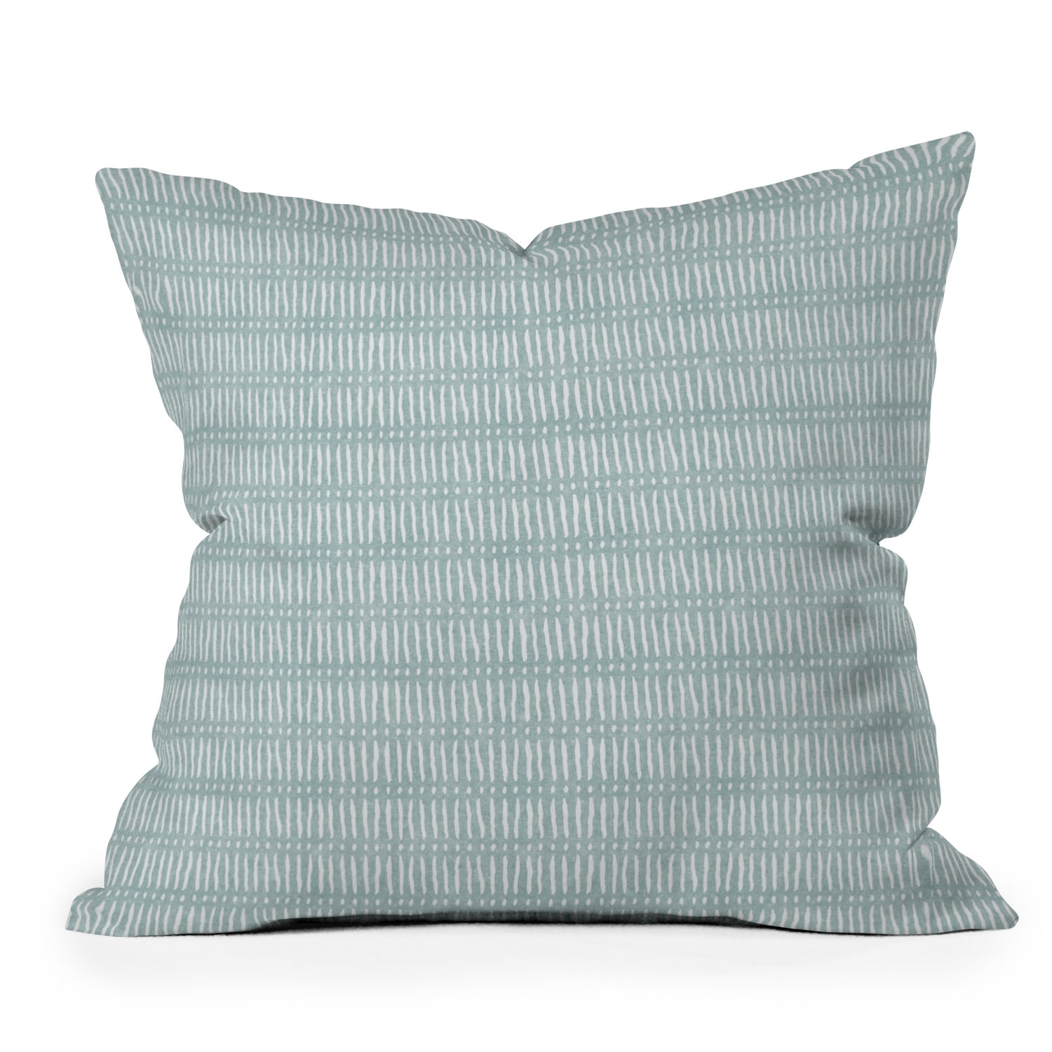 Mud Cloth Dash Dusty Blue by Little Arrow Design Co - Outdoor Throw Pillow 26" x 26" - Image 0