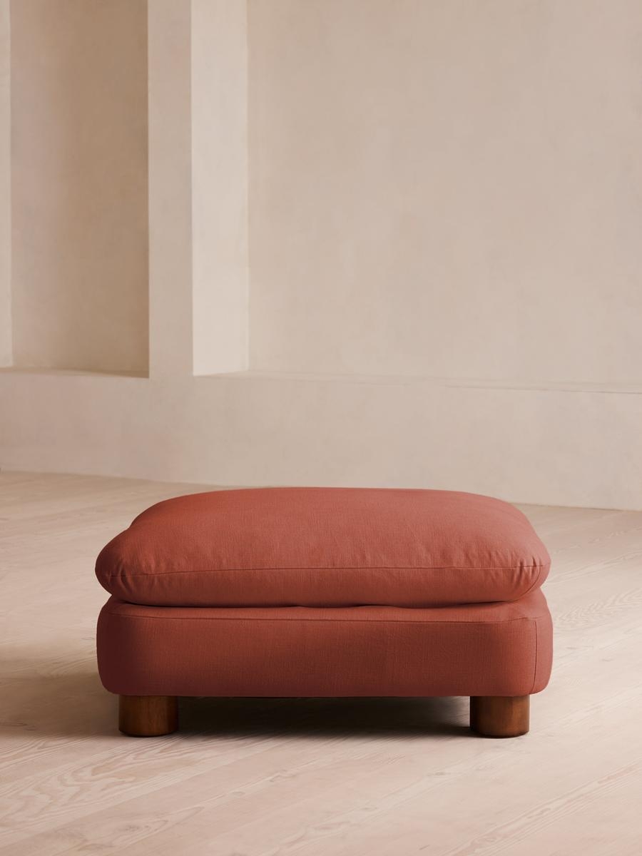 Vivienne Ottoman, Linen, Sienna, US - Image 0