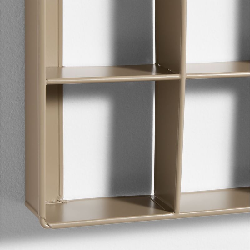 Outline Clay Brown Metal Toy Display Kids Wall Shelf, Set of 4 - Image 2