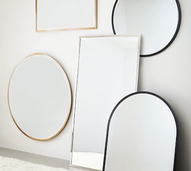 Layne Rectangular Wall Mirror, Brass - 30" x 42" - Image 3