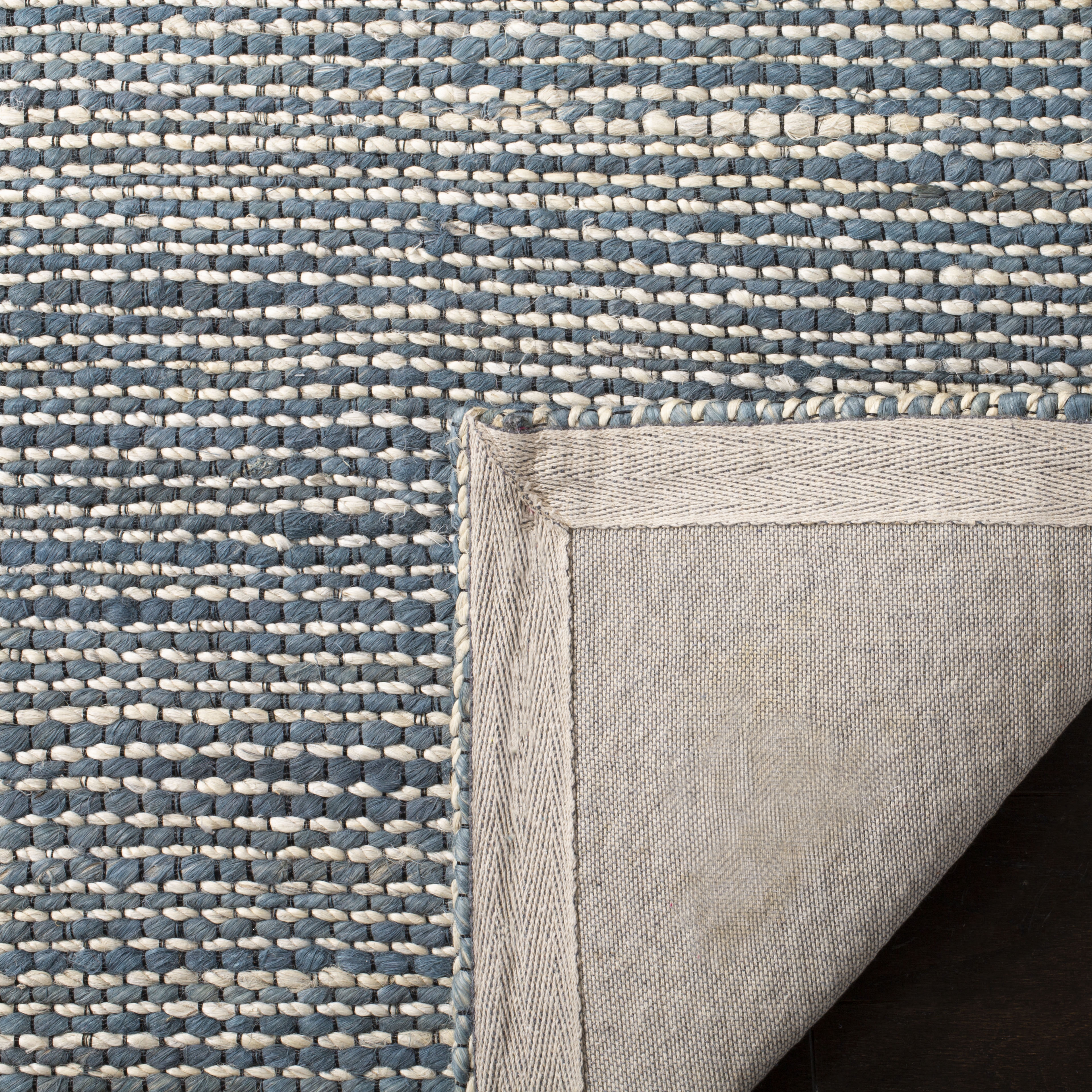 Arlo Home Hand Loomed Area Rug, MRB303M, Blue/Ivory,  5' X 8' - Image 3