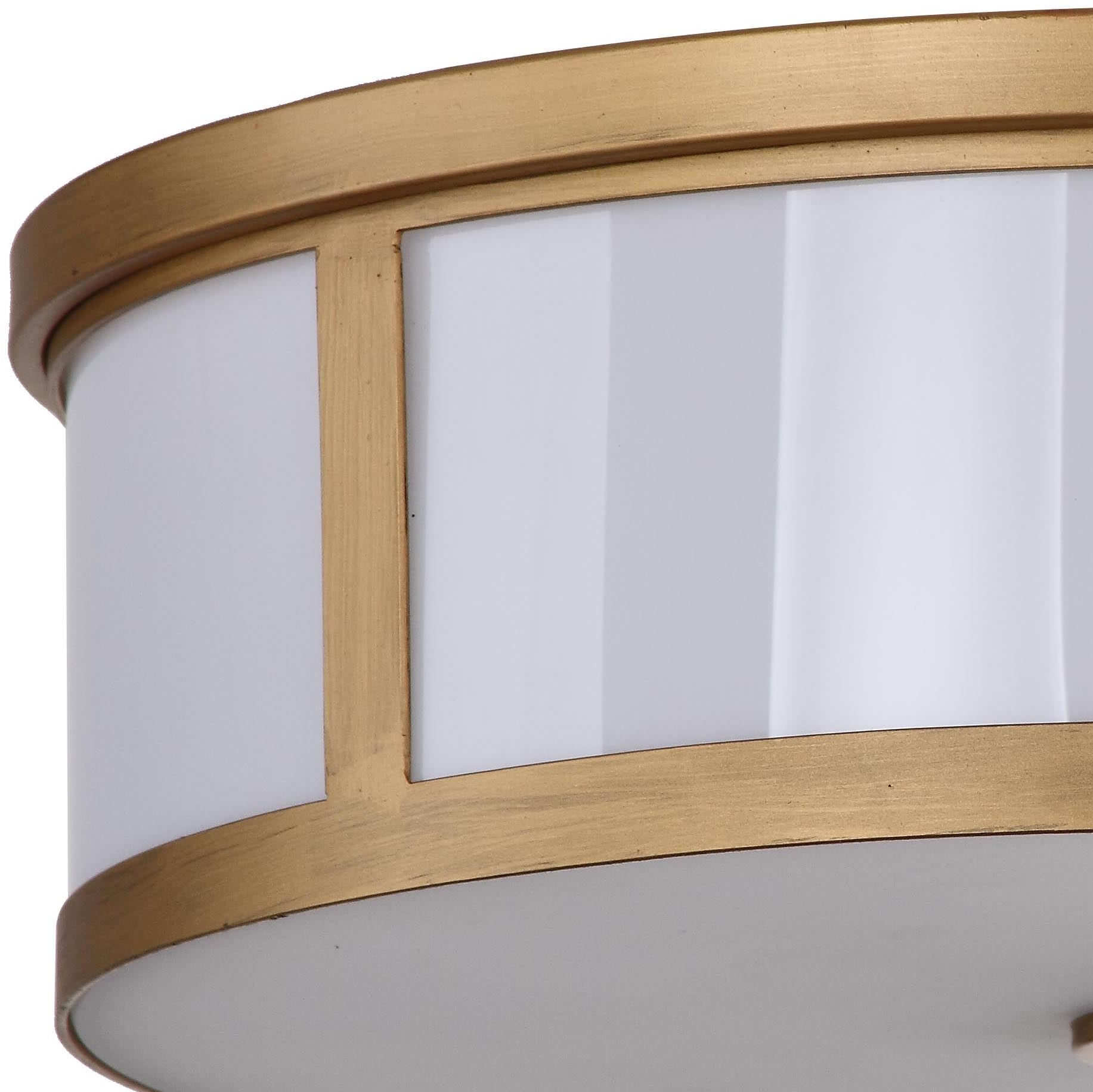 Avery 2 Light 17-Inch Dia Drum Flush Mount - Antique Gold - Safavieh - Image 1