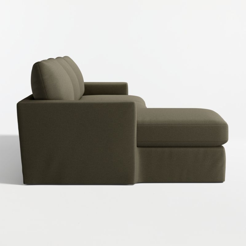 Lounge 2-Piece Slipcovered Sectional Sofa with Chaise Lounge - Image 1