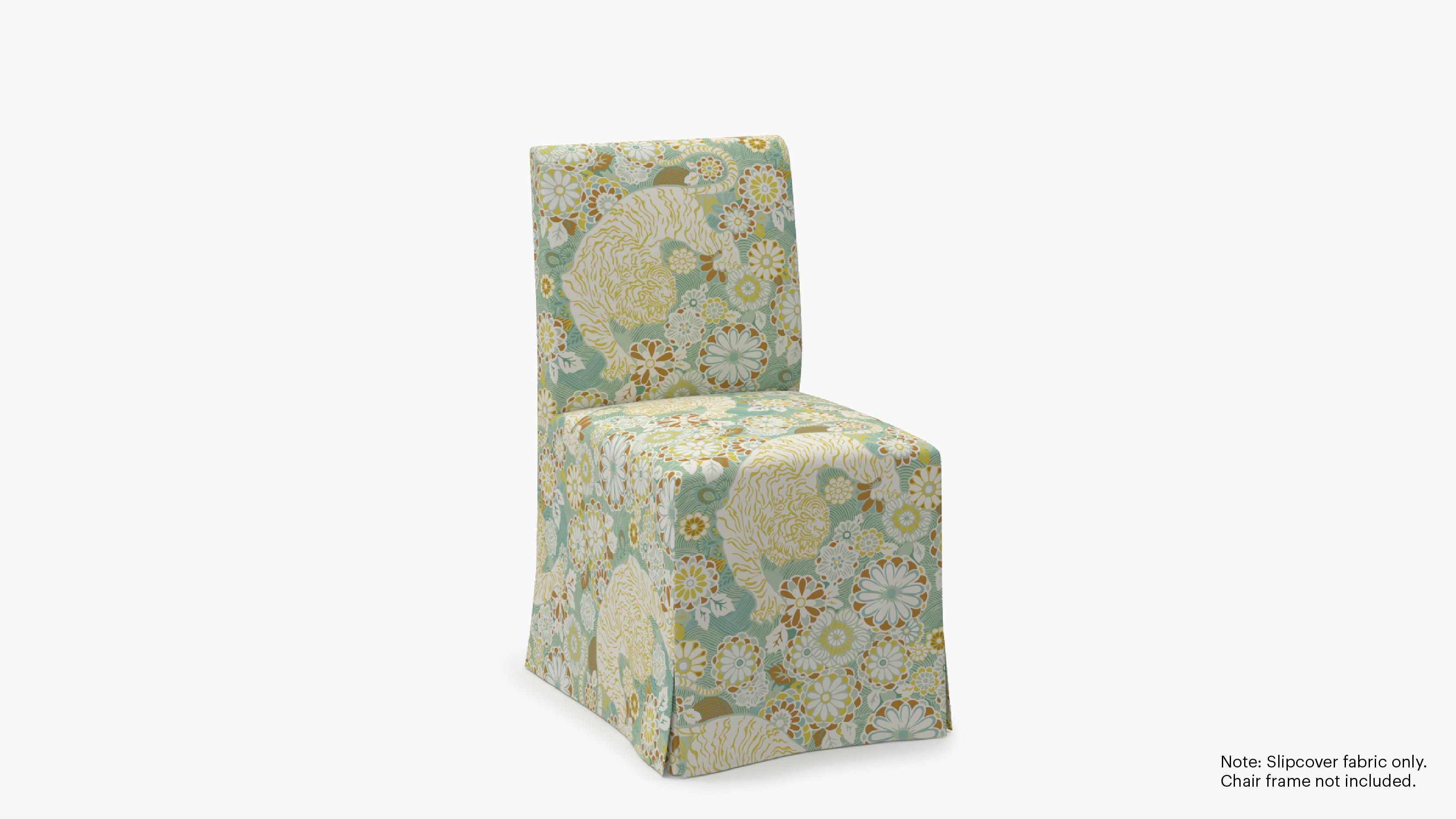 Slipcovered Signature Dining Chair - Cover Only, Pistachio Siberian Tiger - Image 1