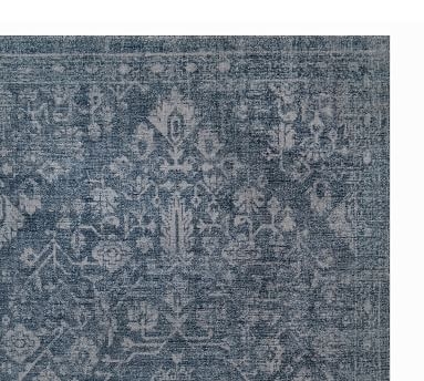 Damion Printed Handwoven Rug, 8' x 10', Indigo - Image 1