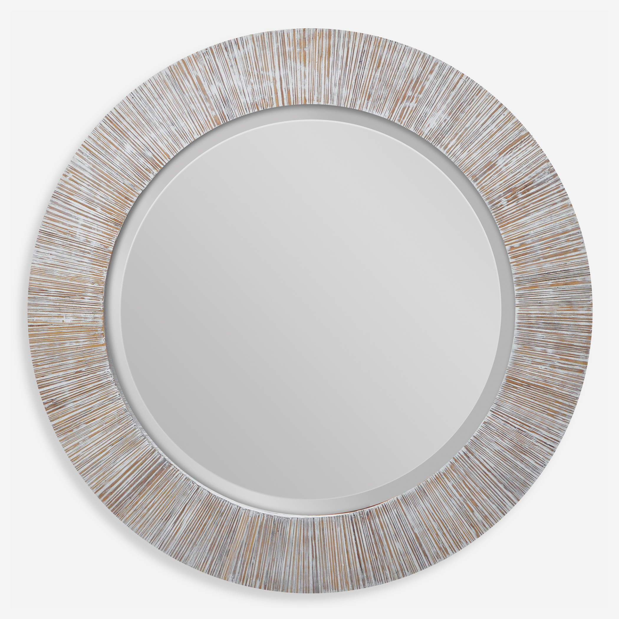 Repose Whitewash Round Mirror - Image 0