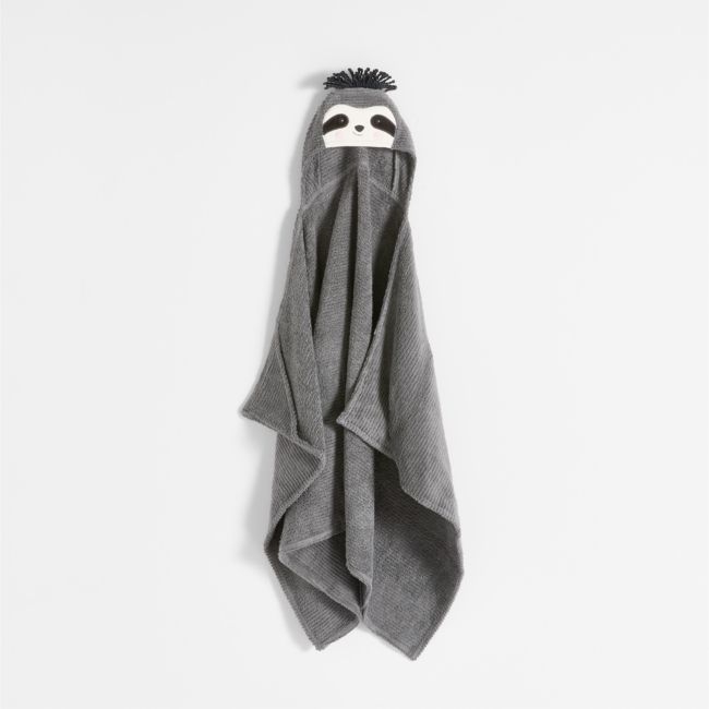 Sloth 100% Organic Cotton Hooded Kids Towel - Image 0