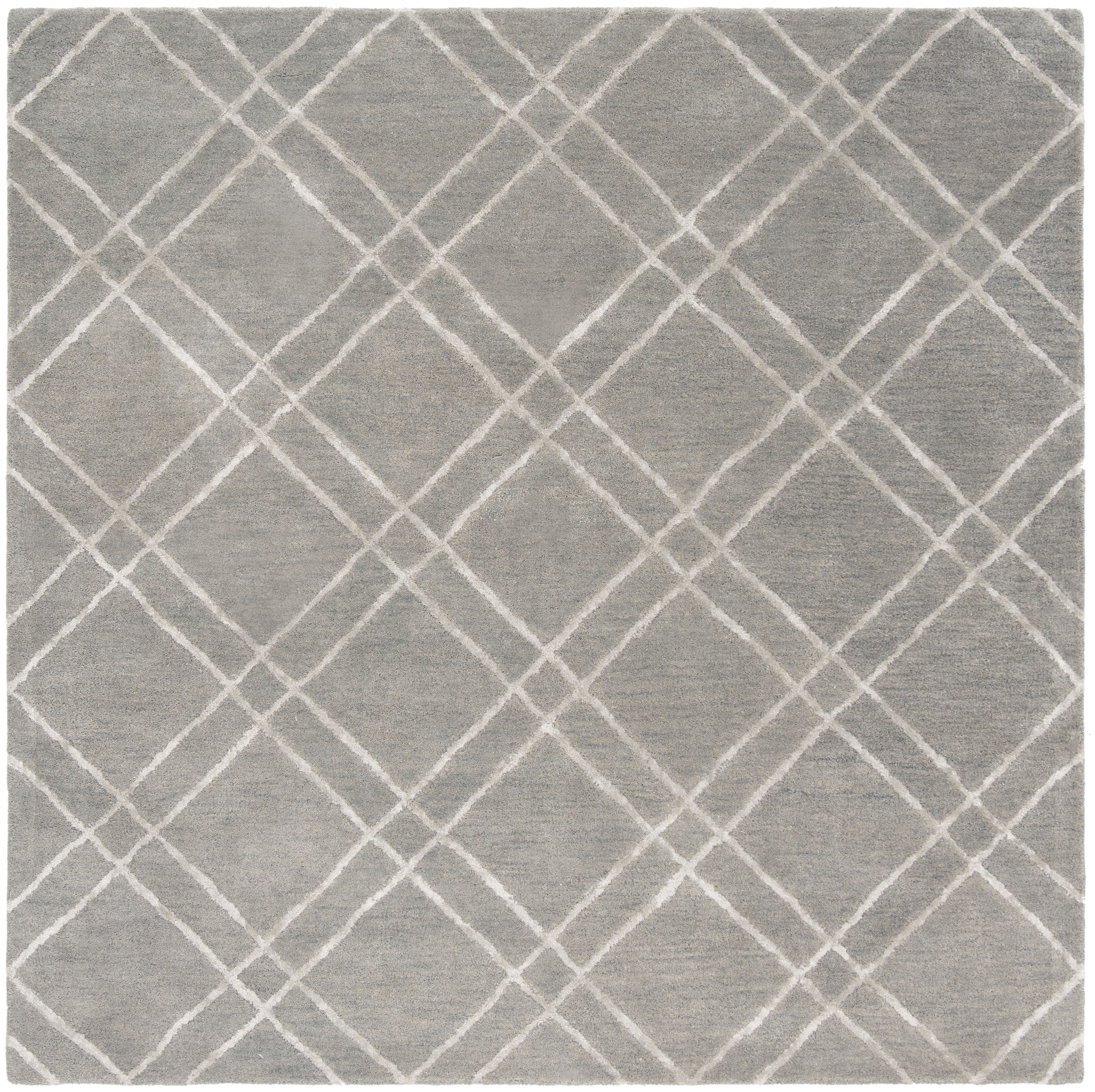 Arlo Home Hand Tufted Area Rug, HIM901G, Grey/Silver,  6' X 6' Square - Image 0