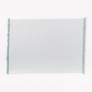 Frayed Edge Placemat, White, Set of 2 - Image 3