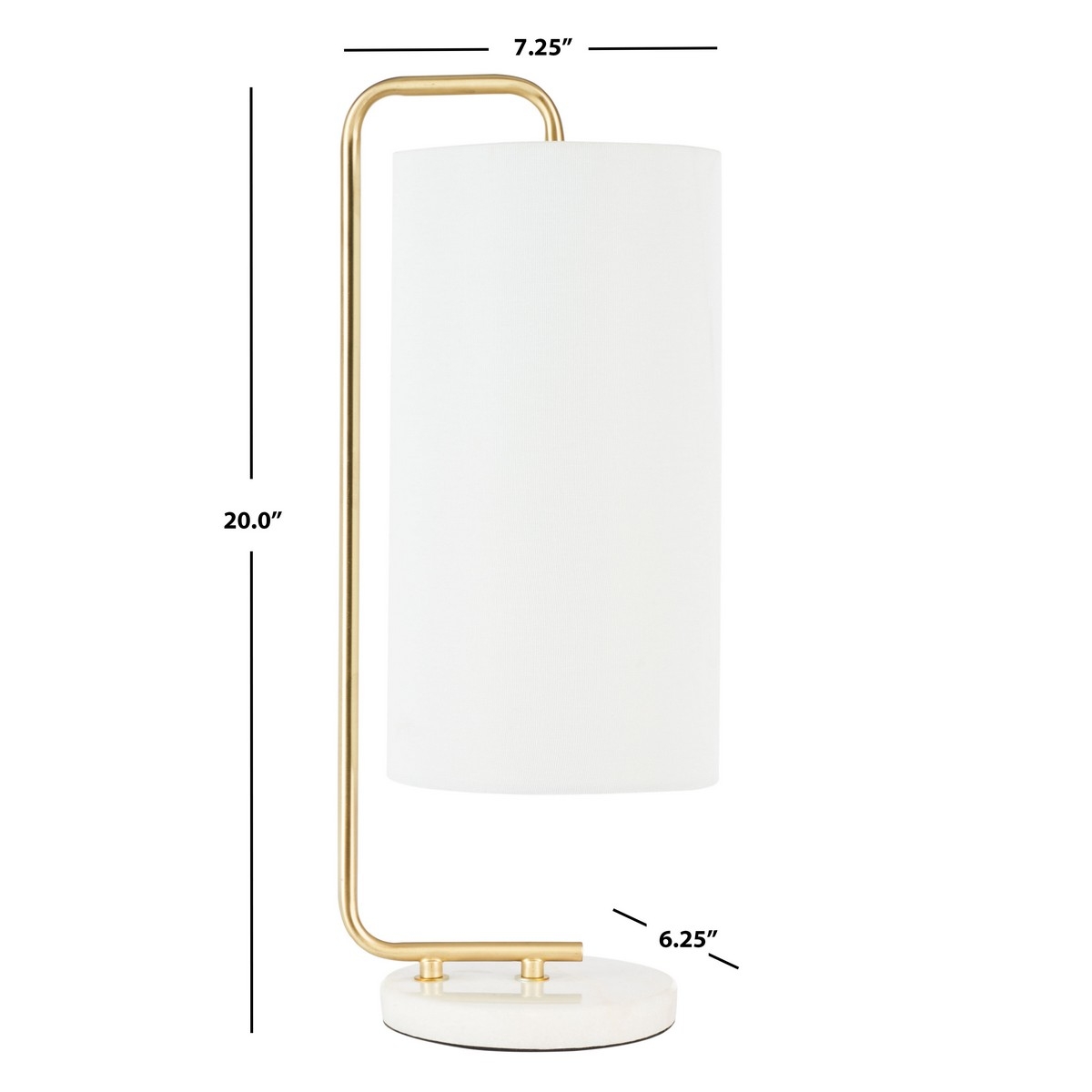 Troilus 20" Table Lamp - Gold/White - Image 4